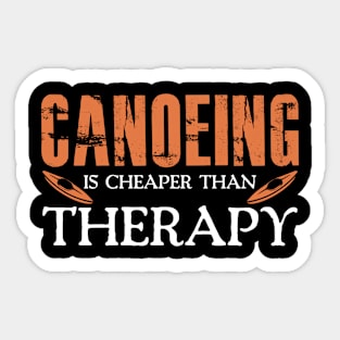 Canoeing Therapy Joke Lake Kayaker River Sticker